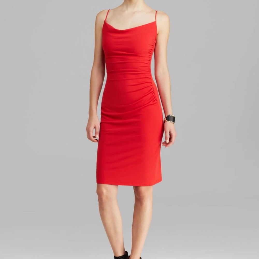 Laundry by Shelli Segal RED SATIN SLIP DRESS